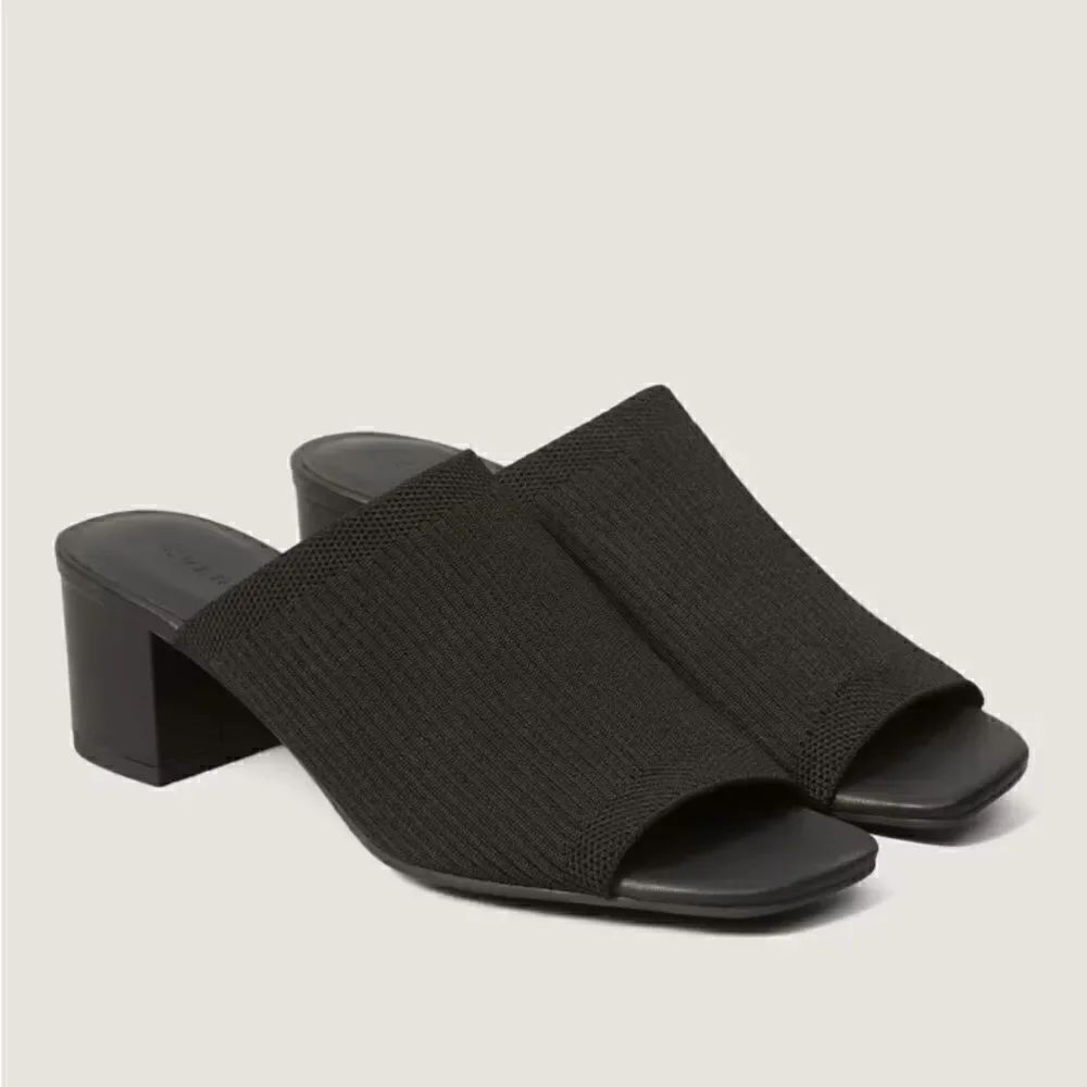 NEW EVERLANE The Glove Mule in ReKnit in black
